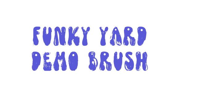 Funky Yard DEMO Brush Font Download