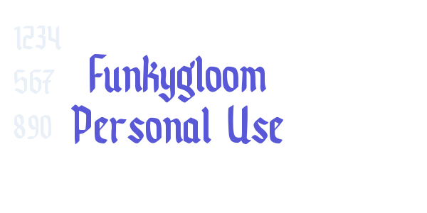 Funkygloom Personal Use font