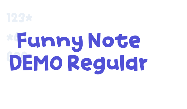 Funny Note DEMO Regular font download