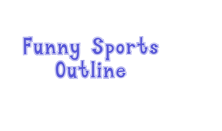 Funny Sports Outline Font Download