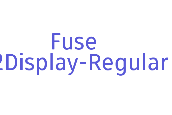 Fuse V.2Display-Regular Font