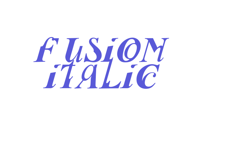 Fusion Italic Font