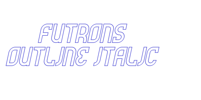 Futrons Outline Italic Font Download