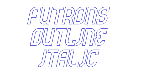 Futrons Outline Italic Font