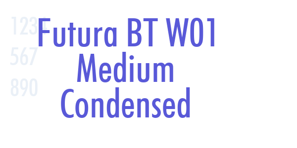 Futura BT W01 Medium Condensed font free