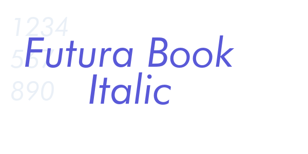 Futura Book Italic font free