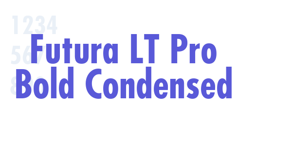 Futura LT Pro Bold Condensed font free