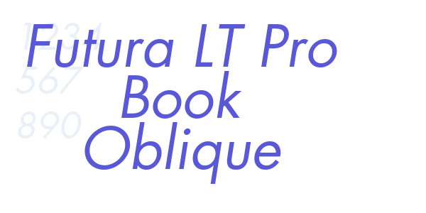 Futura LT Pro Book Oblique font free