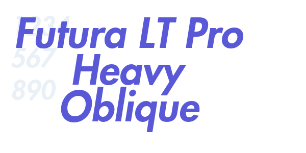 Futura LT Pro Heavy Oblique font free