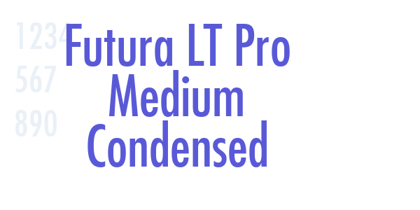 Futura LT Pro Medium Condensed font free