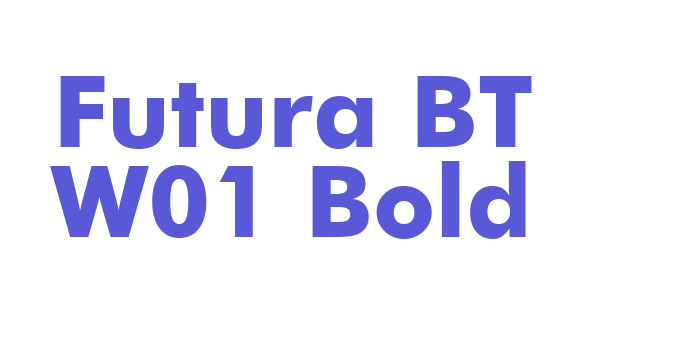 Futura BT W01 Bold Font