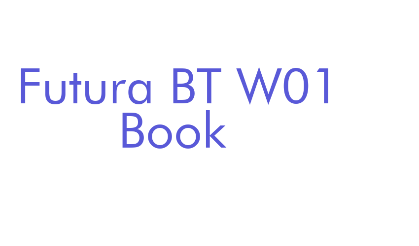 Futura BT W01 Book Font Download