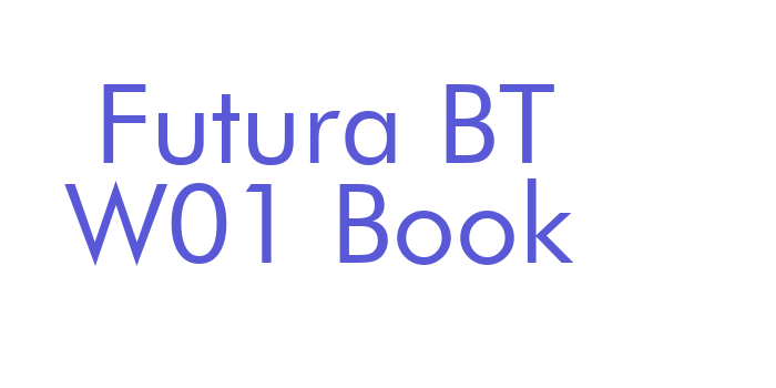 Futura BT W01 Book Font