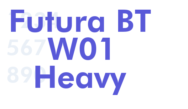 Futura BT W01 Heavy font free