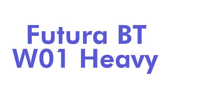 Futura BT W01 Heavy Font Download