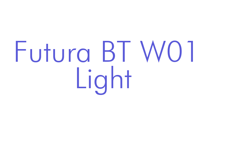 Futura BT W01 Light Font Download