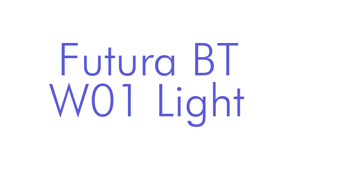 Futura BT W01 Light Font Download