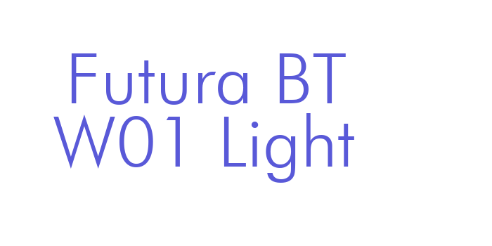 Futura BT W01 Light Font