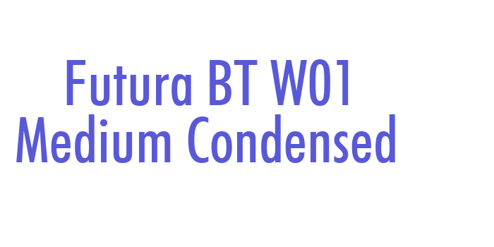 Futura BT W01 Medium Condensed Font Download