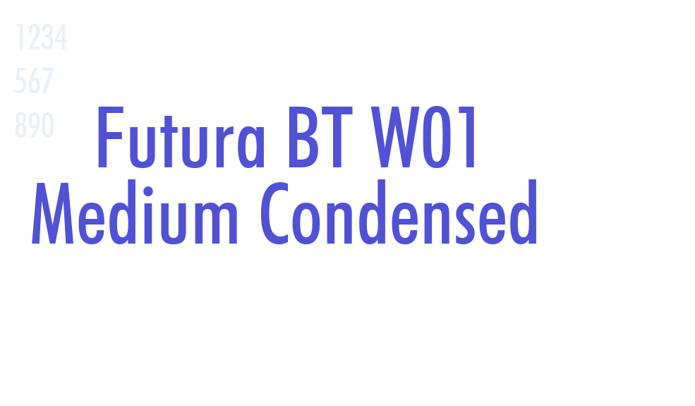 Futura BT W01 Medium Condensed-font-download