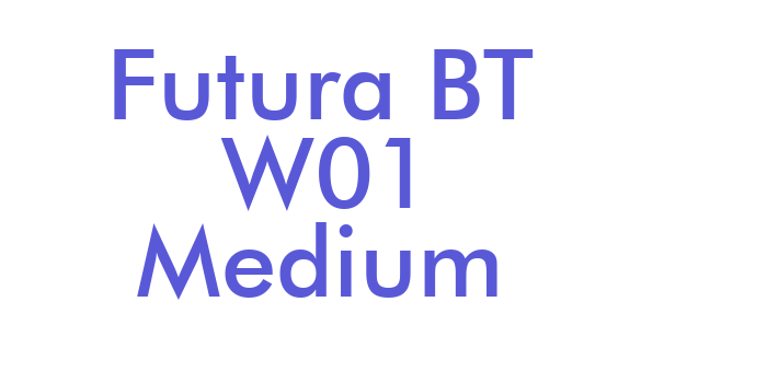 Futura BT W01 Medium Font Download