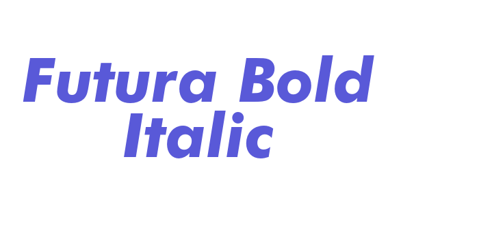 Futura Bold Italic Font Download