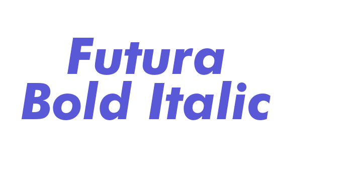 Futura Bold Italic Font