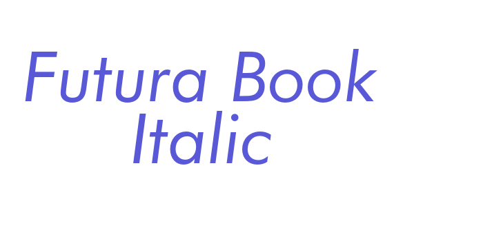 Futura Book Italic Font