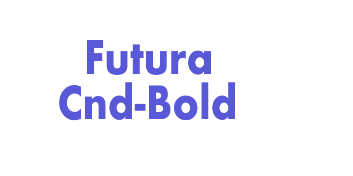 Futura Cnd-Bold Font