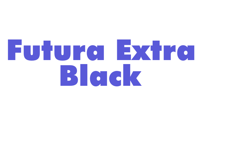 Futura Extra Black Font