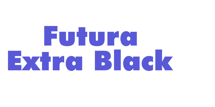 Futura Extra Black Font Download