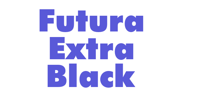 Futura Extra Black Font