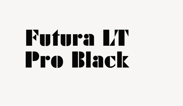 Futura LT Pro Black Font