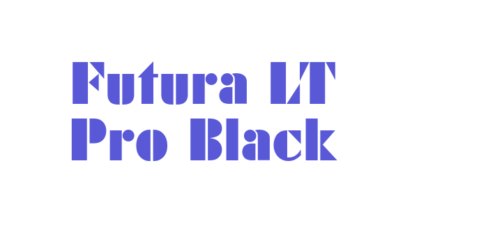 Futura LT Pro Black Font Download