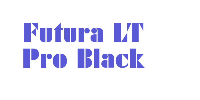 Futura LT Pro Black Font