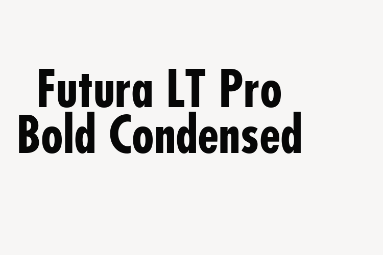 Futura LT Pro Bold Condensed font download