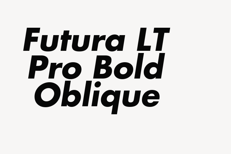 Futura LT Pro Bold Oblique font download