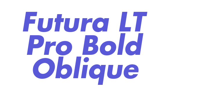 Futura LT Pro Bold Oblique Font Download