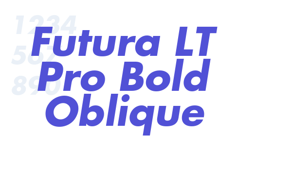 Futura LT Pro Bold Oblique font download