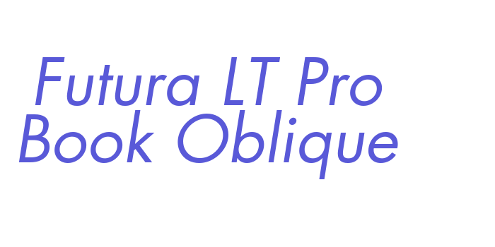 Futura LT Pro Book Oblique Font Download