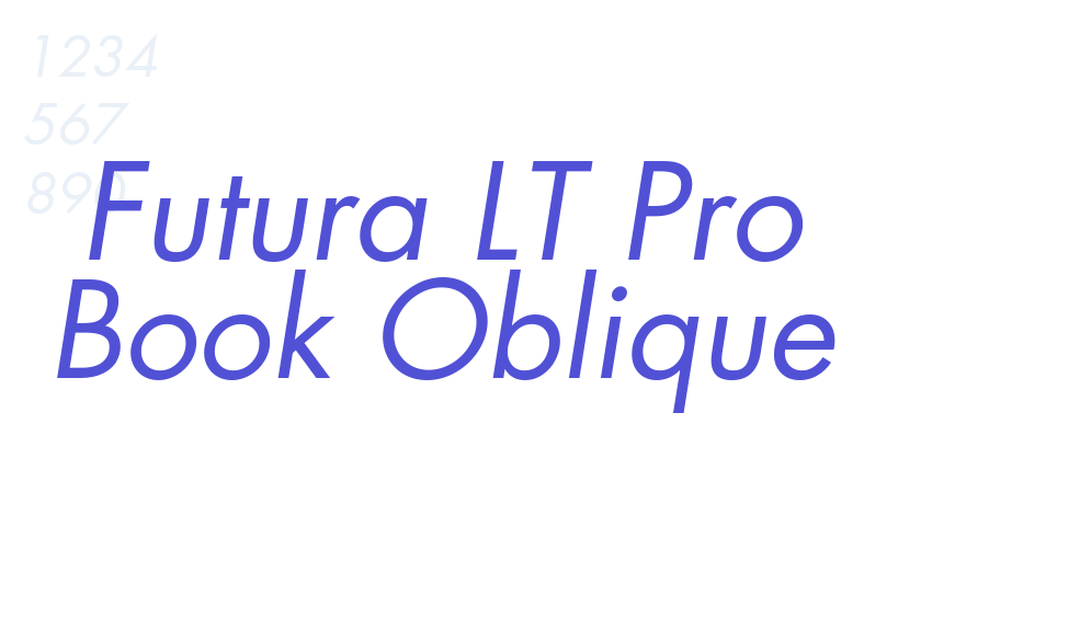 Futura LT Pro Book Oblique-font-download