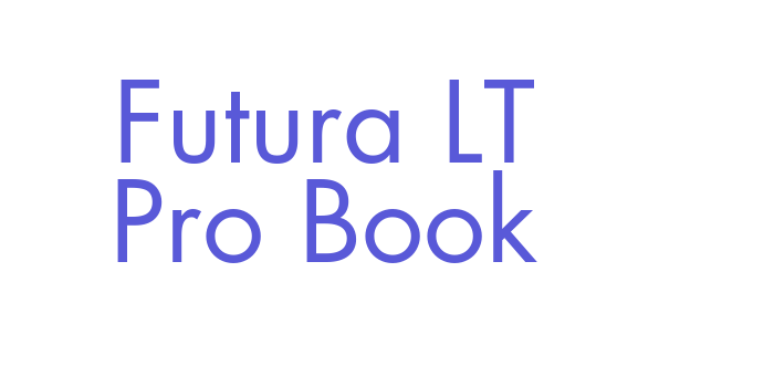 Futura LT Pro Book Font