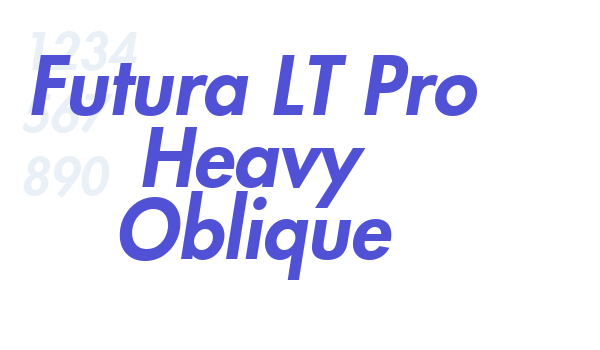 Futura LT Pro Heavy Oblique font download