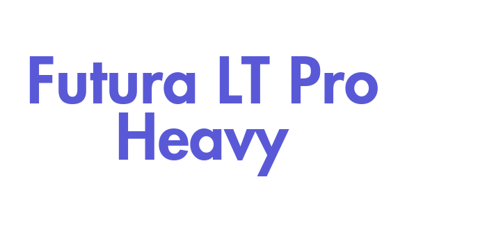 Futura LT Pro Heavy Font Download