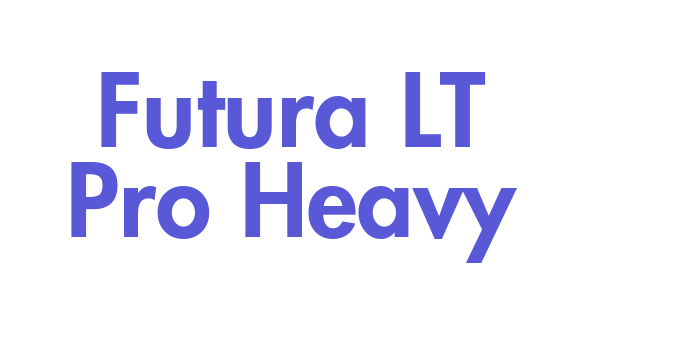 Futura LT Pro Heavy Font