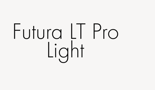 Futura LT Pro Light Font