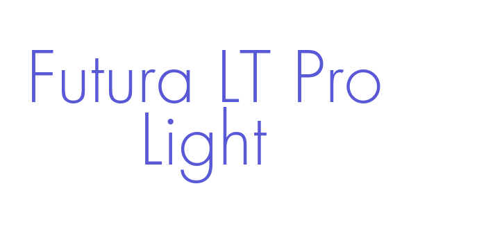 Futura LT Pro Light Font