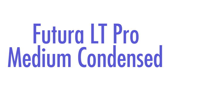 Futura LT Pro Medium Condensed Font Download