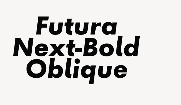 Futura Next-Bold Oblique Font