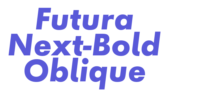 Futura Next-Bold Oblique Font